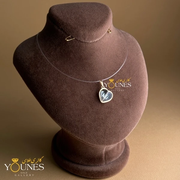 آویز طلا سواروسکی قلبی طوسی